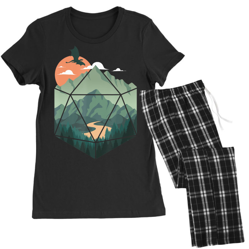 D20 Ar, Dungeons Lover Fantasy Gaming Women's Pajamas Set by bummercaught | Artistshot