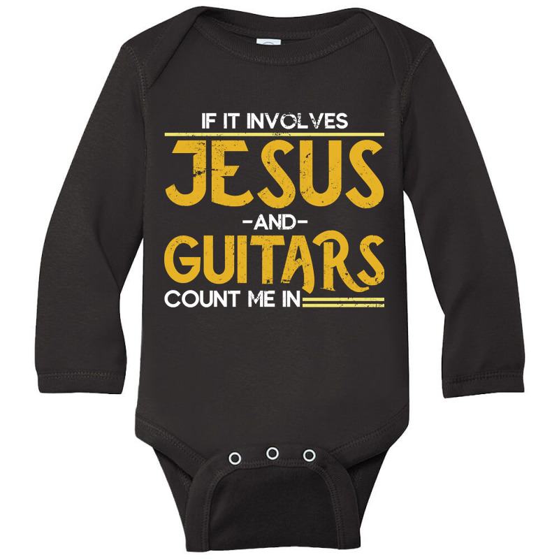 Jesus Music Guitarist Gift Jesus Christ Long Sleeve Baby Bodysuit by Jankonen637 | Artistshot