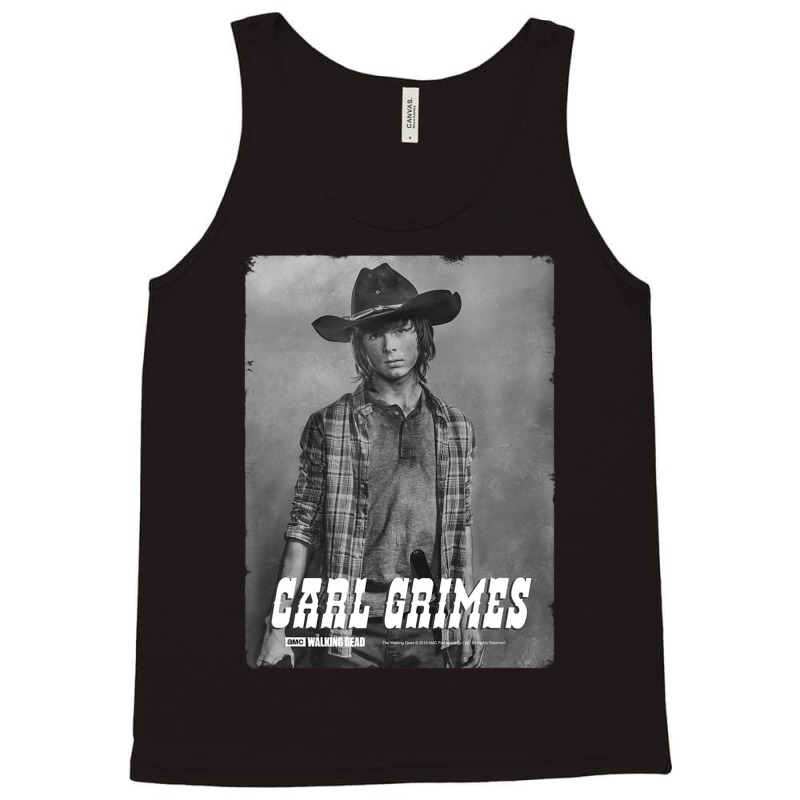 The Walking Dead Carl Silver Portrait Tank Top by degreesgunner | Artistshot