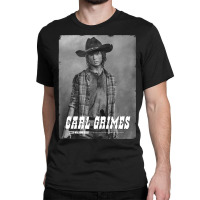 The Walking Dead Carl Silver Portrait Classic T-shirt | Artistshot