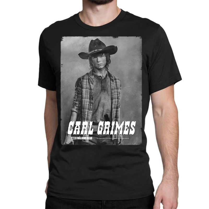 The Walking Dead Carl Silver Portrait Classic T-shirt by degreesgunner | Artistshot