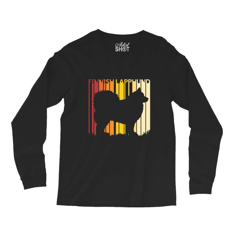 Vintage Finnish Lapphund Dog Long Sleeve Shirts by liqualyfu | Artistshot