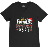 Family Christmas 2022 Matching Pajamas Squad Santa Elf Funny T Shirt V-neck Tee | Artistshot