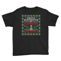 Easily Distracted By Christmas And English Springer Spaniel T Shirt Youth Tee | Artistshot