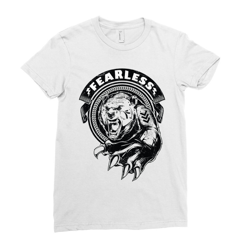 Scared Bear Grizzly Bear Shirt Premium Ladies Fitted T-Shirt by LUKEUNCAN | Artistshot