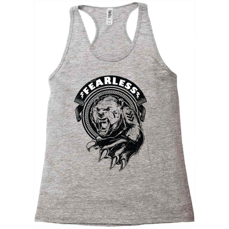 Scared Bear Grizzly Bear Shirt Premium Racerback Tank by LUKEUNCAN | Artistshot