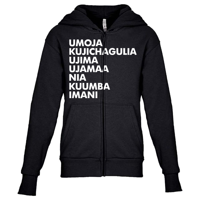 Kwanzaa   Seven Principles Pullover Hoodie Youth Zipper Hoodie by ayedencoplon | Artistshot