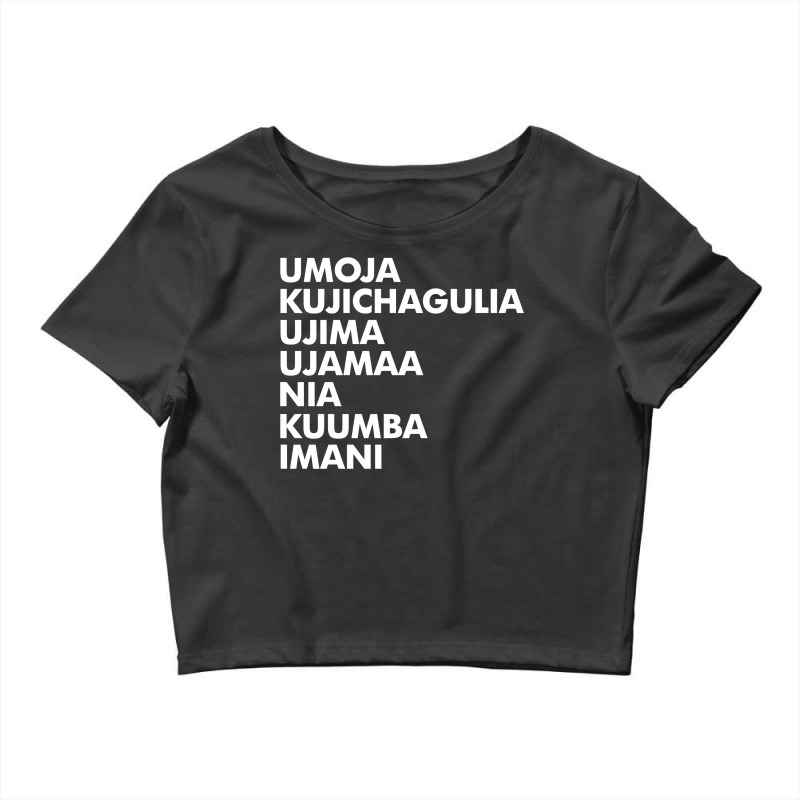 Kwanzaa   Seven Principles Sweatshirt Crop Top by ayedencoplon | Artistshot