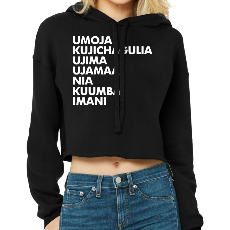 Kwanzaa   Seven Principles Sweatshirt Cropped Hoodie by ayedencoplon | Artistshot