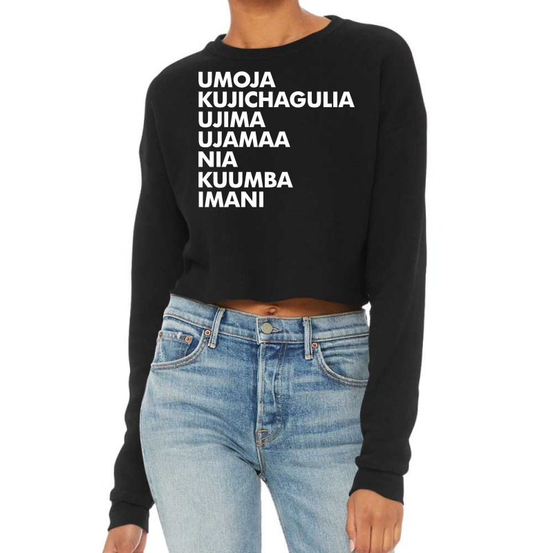 Kwanzaa   Seven Principles Sweatshirt Cropped Sweater by ayedencoplon | Artistshot