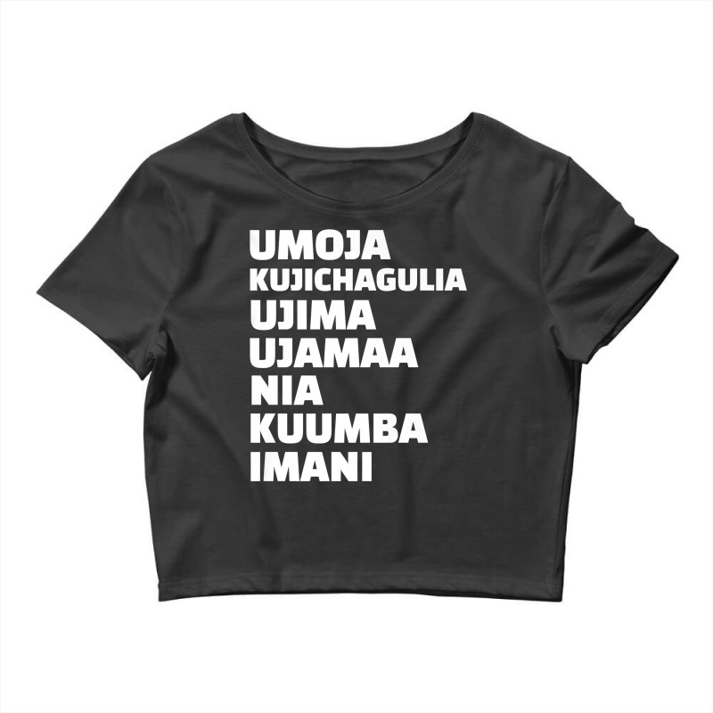 Kwanzaa 7 Principles Umoja Kujichagulia Ujima Ujamaa Nia Premium T Shi Crop Top by ayedencoplon | Artistshot