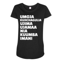 Kwanzaa 7 Principles Umoja Kujichagulia Ujima Ujamaa Nia Premium T Shi Maternity Scoop Neck T-shirt | Artistshot