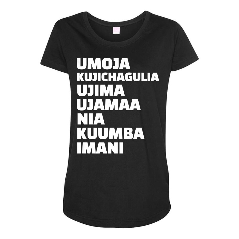 Kwanzaa 7 Principles Umoja Kujichagulia Ujima Ujamaa Nia Premium T Shi Maternity Scoop Neck T-shirt by ayedencoplon | Artistshot