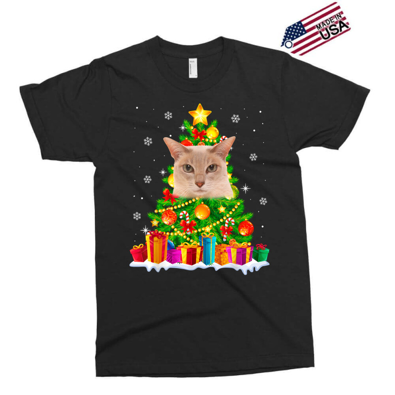 Cute Tonkinese Cat Lover Christmas Tree Xmas Holidays T Shirt Exclusive T-shirt | Artistshot