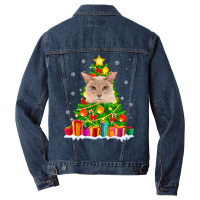 Cute Tonkinese Cat Lover Christmas Tree Xmas Holidays T Shirt Men Denim Jacket | Artistshot