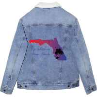 Miami Florida-miqpr Unisex Sherpa-lined Denim Jacket | Artistshot