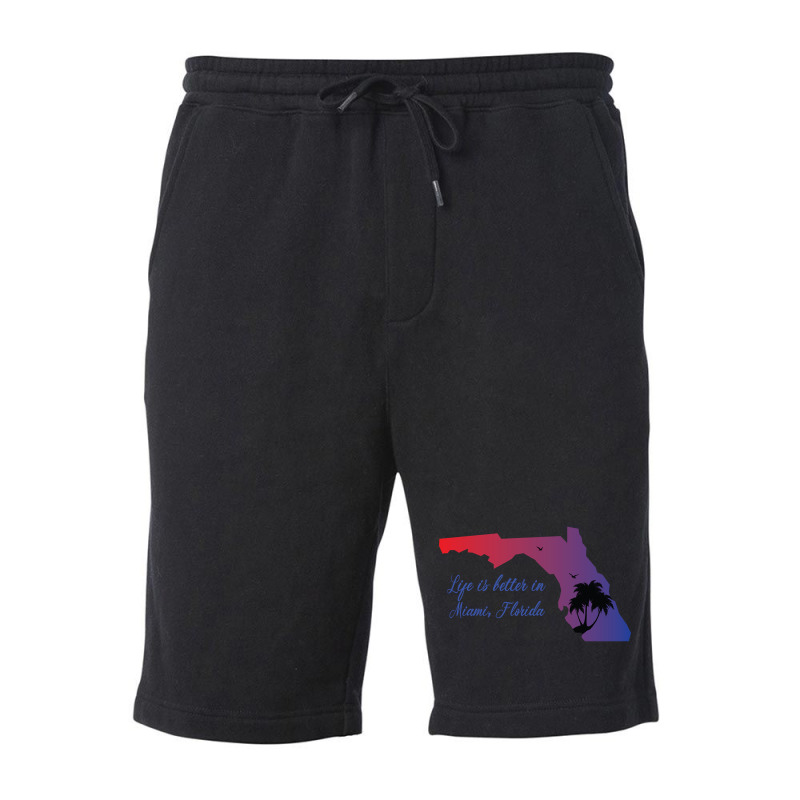 Miami Florida-miqpr Fleece Short by Inmamlil638 | Artistshot