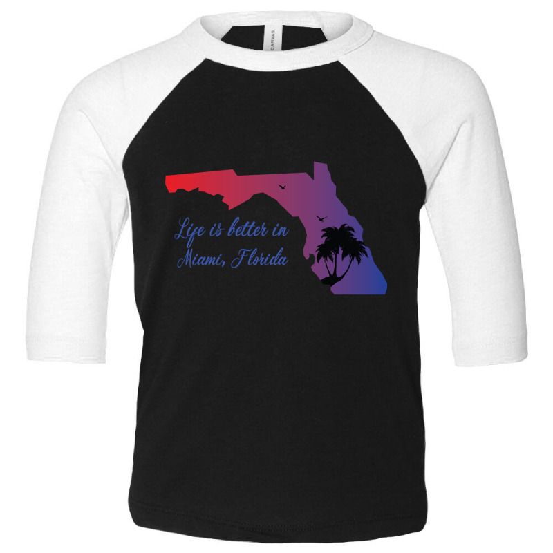 Miami Florida-miqpr Toddler 3/4 Sleeve Tee by Inmamlil638 | Artistshot