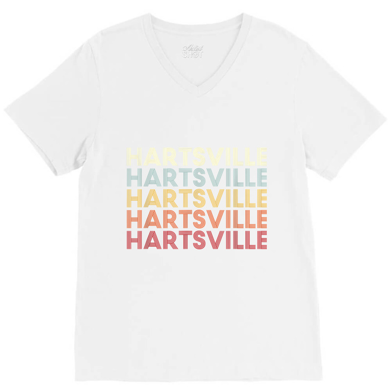 Hartsville South Carolina Hartsville Sc Retro Vintage Text T Shirt V-Neck Tee by klaasmis | Artistshot