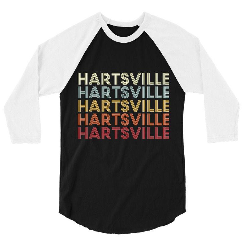 Hartsville South Carolina Hartsville Sc Retro Vintage Text T Shirt 3/4 Sleeve Shirt by klaasmis | Artistshot