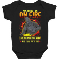 Saying Welding Mask Fun Welder Pun Ironworker Baby Bodysuit | Artistshot