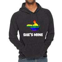 Womens Lesbian Pride Matching She S Mine Tshirt Lgbt Tee Vintage Hoodie | Artistshot