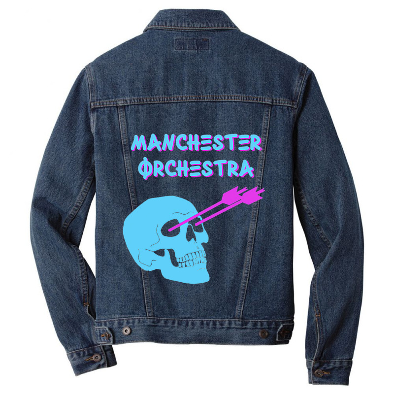 Manchester Orchestra Skull And Arrows Men Denim Jacket | Artistshot