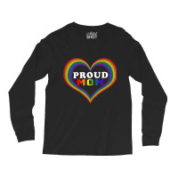 Womens Proud Mom Rainbow Heart Lesbian Gay Lgbt Pride Tshirt Long Sleeve Shirts | Artistshot