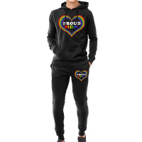 Womens Proud Mom Rainbow Heart Lesbian Gay Lgbt Pride Tshirt Hoodie & Jogger Set | Artistshot