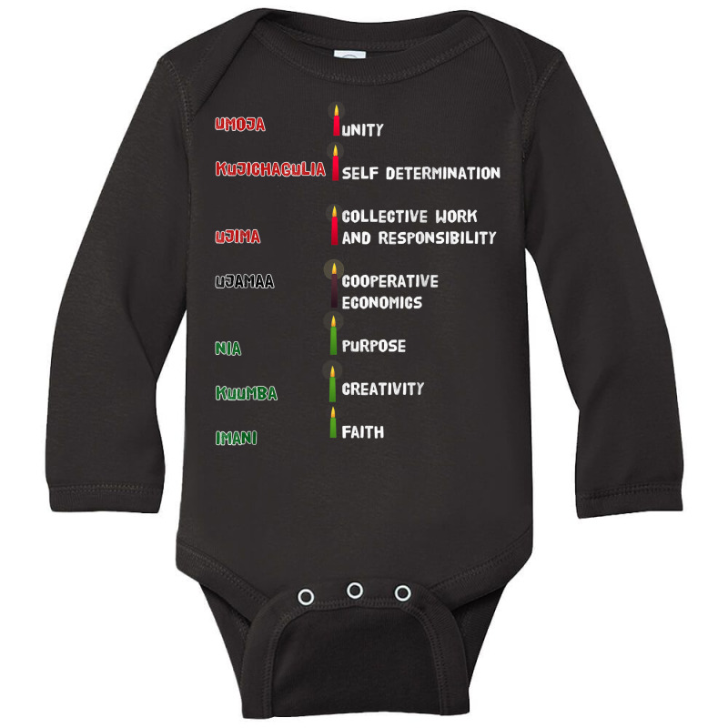 Kwanzaa African American Seven Principles Karamu Ya Imani T Shirt Long Sleeve Baby Bodysuit by keishawnredner | Artistshot