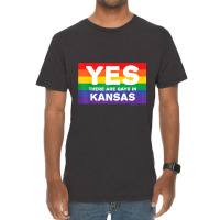 Yes There Are Gays In Kansas, Pride Lgbt T Shirt Vintage T-shirt | Artistshot