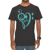 Music Heart Note Piano Musician Pianist Vintage T-shirt | Artistshot