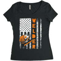 Welder Flag Welder For Welders Welding Outfit Women's Triblend Scoop T-shirt | Artistshot