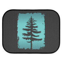 Legendary Conifer Tree Silhouette Drawing Rear Car Mat | Artistshot