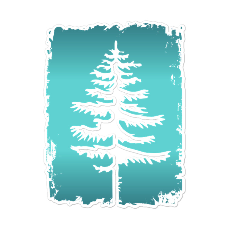 Legendary Conifer Tree Silhouette Drawing Sticker | Artistshot