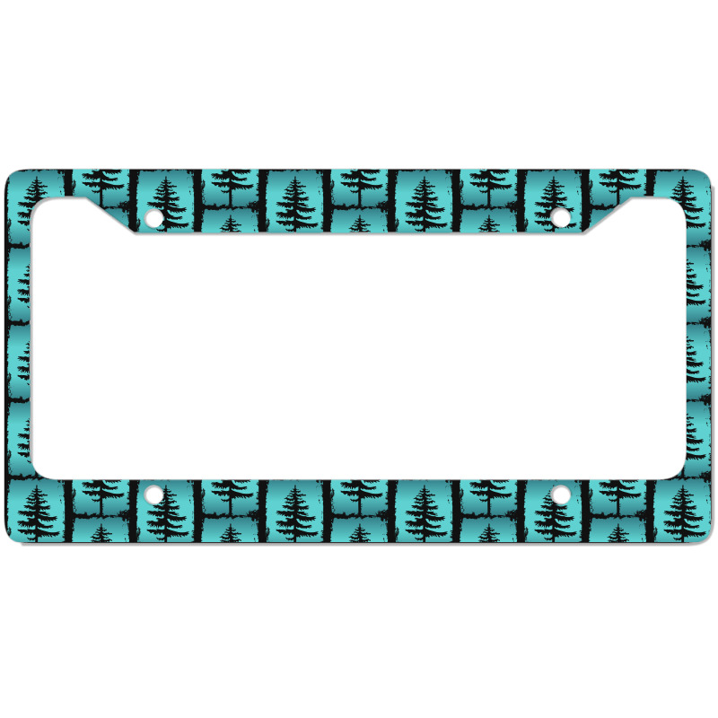 Legendary Conifer Tree Silhouette Drawing License Plate Frame | Artistshot