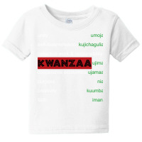 Kwanzaa Principles Wrapped African Red Black Green Long Sleeve T Shirt Baby Tee | Artistshot