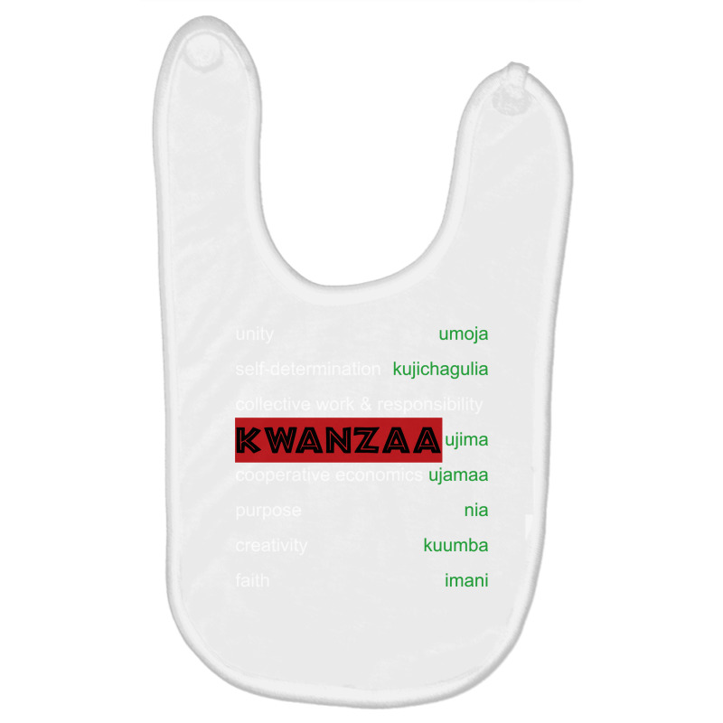 Kwanzaa Principles Wrapped African Red Black Green Long Sleeve T Shirt Baby Bibs by ayedencoplon | Artistshot