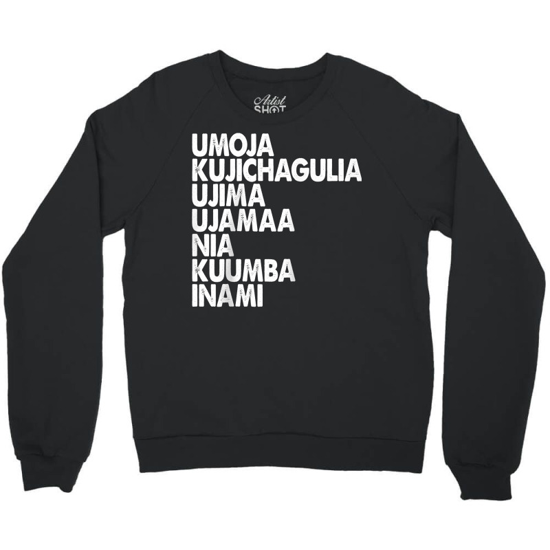 Kwanzaa Seven Principles Raglan Baseball Te Crewneck Sweatshirt by keishawnredner | Artistshot