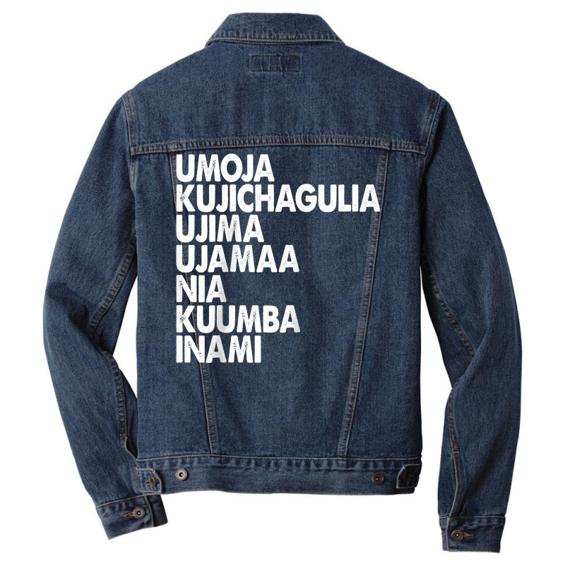 Kwanzaa Seven Principles Raglan Baseball Te Men Denim Jacket by keishawnredner | Artistshot