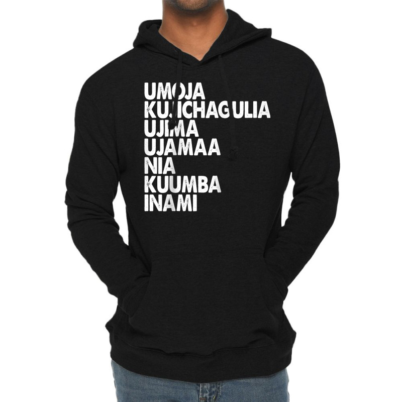 Kwanzaa Seven Principles Raglan Baseball Te Lightweight Hoodie by keishawnredner | Artistshot