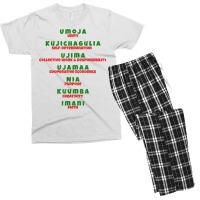 Kwanzaa Principles Green And Red Font T Shirt Men's T-shirt Pajama Set | Artistshot