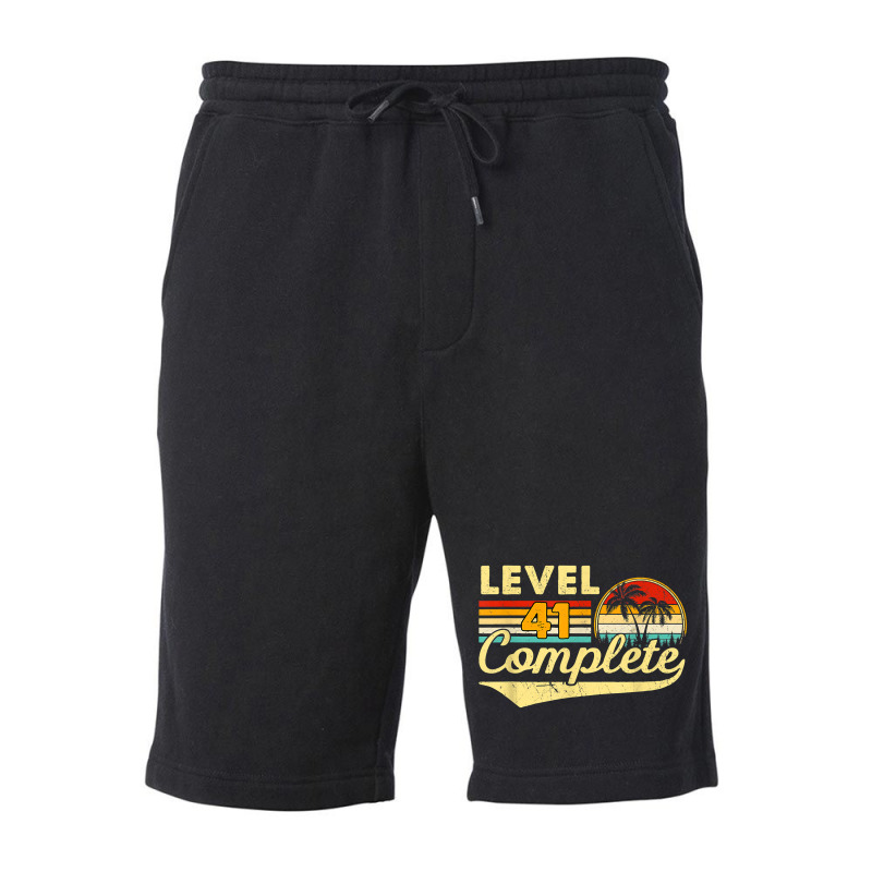 Level 41st Complete   Couple 41 Year Wedding Anniversary T Shirt Fleece Short | Artistshot