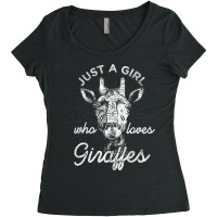 Love Giraffe Animal Women's Triblend Scoop T-shirt | Artistshot