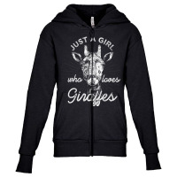 Love Giraffe Animal Youth Zipper Hoodie | Artistshot