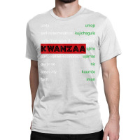 Kwanzaa Principles Wrapped African Red Black Green T Shirt Classic T-shirt | Artistshot