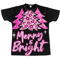 Merry And Bright Pink Christmas Tree, Pink Christmas Costume T Shirt Graphic T-shirt | Artistshot