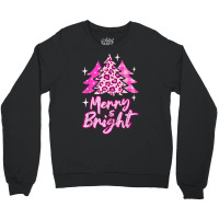 Merry And Bright Pink Christmas Tree, Pink Christmas Costume T Shirt Crewneck Sweatshirt | Artistshot