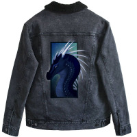 Wings Of Fire  Whiteout Headshot Unisex Sherpa-lined Denim Jacket | Artistshot