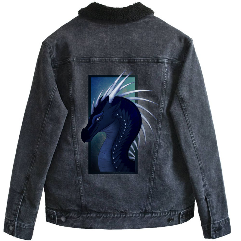 Wings Of Fire  Whiteout Headshot Unisex Sherpa-Lined Denim Jacket by MARQUISHAWKINS | Artistshot